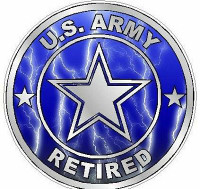ARMY RETIRED lightning blue ARMY RETIRED lightning blue