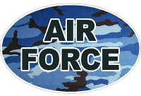 CAMO BLUE OVAL AIR FORCE DECAL CAMO BLUE OVAL AIR FORCE DECAL