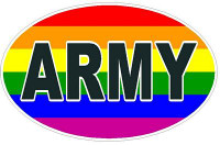 FLAG GAY OVAL ARMY DECAL FLAG GAY OVAL ARMY DECAL