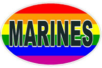 FLAG GAY OVAL MARINES DECAL FLAG GAY OVAL MARINES DECAL