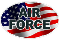 FLAG OVAL AIR FORCE DECAL FLAG OVAL AIR FORCE DECAL