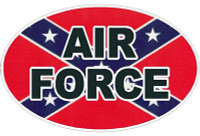 FLAG REBEL OVAL AIR FORCE DECAL FLAG REBEL OVAL AIR FORCE DECAL