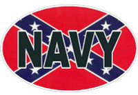 FLAG REBEL OVAL NAVY DECAL FLAG REBEL OVAL NAVY DECAL