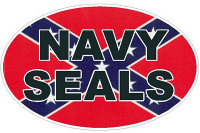 FLAG REBEL OVAL NAVY SEALS DECAL FLAG REBEL OVAL NAVY SEALS DECAL