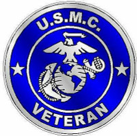 MARINE CORPS VETERAN blue MARINE CORPS VETERAN blue
