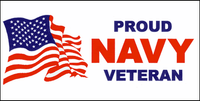 Proud Service NAVY Veteran Rectangular Full Color Bumper Sticker Proud Service NAVY Veteran Rectangular Full Color Bumper Sticker