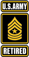 US ARMY RETIRED PATCH STICKER US ARMY RETIRED PATCH STICKER