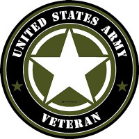 US ARMY VETERAN GREEN CIRCLE STICKER US ARMY VETERAN GREEN CIRCLE STICKER
