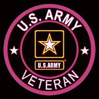 us army veteran PINK CIRCLE STICKER us army veteran PINK CIRCLE STICKER