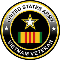 US ARMY VIETNAM VETERAN ROUND STICKER US ARMY VIETNAM VETERAN ROUND STICKER