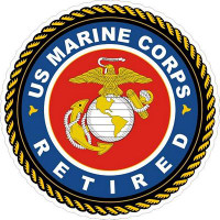 us marine retired STICKER 1