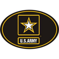 army star logo euro style OVAL decal army star logo euro style OVAL decal