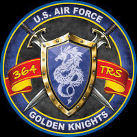 us airforce golden knights chip design sticker 1
