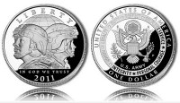 US Army Silver Dollar Coin Design Sticker