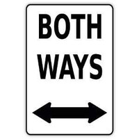 both ways funny sign car bumper sticker decal