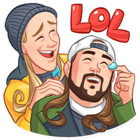 jay and silent bob funny cartoon wall sticker 1
