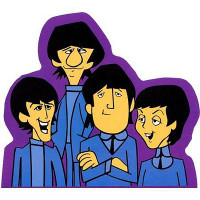 Beatles Closeup Color Cartoon Decal