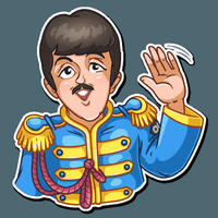 beatles music group sticker 5