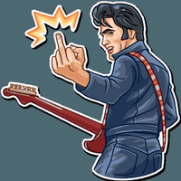 elvis presley the king music band sticker 9