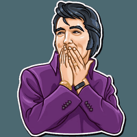 elvis presley the king music band sticker 15