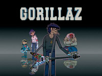 Gorillaz 2 Color Band Sticker