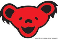 Grateful Dead Red Bear Head Sticker