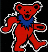 Grateful Dead Red Bear Sticker
