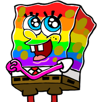 spongebob rainbow sticker 2