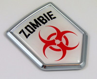 Zombie Crest 3D chrome automobile emblem