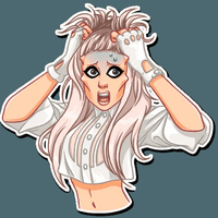 Lady Gaga Band Sticker 27