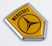 Mercedes crest 3D adhesive chrome car emblem