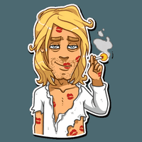 NIRVANA kurt cobain grunge is dead band sticker 07