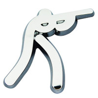 Hunting Emblem Stick Figure Chrome