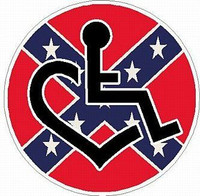 3E LOVE flag rebel circular sticker