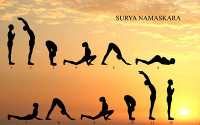 Yoga Sun Salutation Surya Namaskar Poster Decal