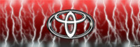 TOYOTA Flames Rear Window Graphic