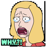 Rick And Morty Beth Sad Why Sticker