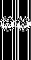 Dodge Super Ram truck bed stripe combo kit decal stickers