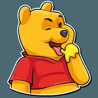 Winnie the Pooh Funny Cartoon Sticker Decal 04