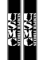 Military usmc lettering bed stripe combo kit