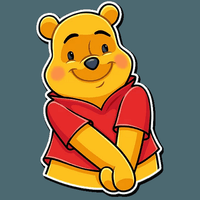 Winnie the Pooh Funny Cartoon Sticker Decal 34
