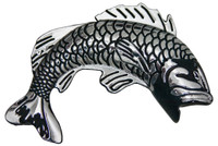 Jumping Fish METAL Chrome Auto Emblem
