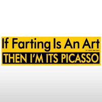 farting Picasso funny bumper sticker