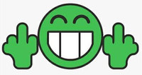 Flip off Smiley Sticker