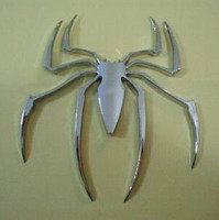 Spider Chrome METAL Emblem