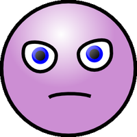 Purple Not Smiley Sticker