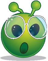 smiley alien head cartoon sticker 08