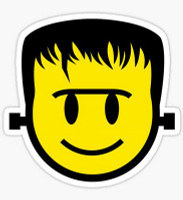 smiley Frankenstein sticker