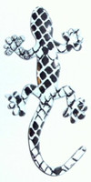 Gecko Snakeskin Metal Pattern Emblem