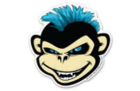 Greasy Wrench Monkey with Toothpick Sticker HEAD